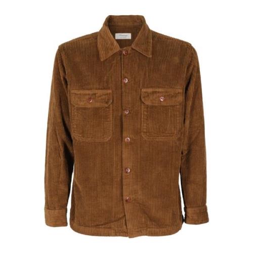 Stijlvolle Greto Shirt Tela Genova , Brown , Heren