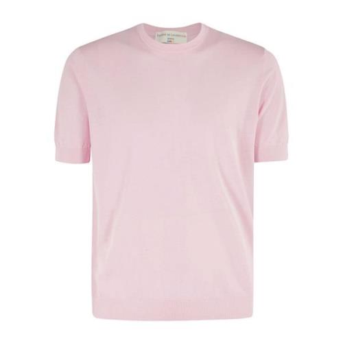 Delave Crepe Kraag Shirt Filippo De Laurentiis , Pink , Heren