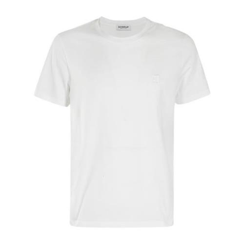 Casual Katoenen T-shirt Dondup , White , Heren