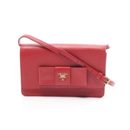 Pre-owned Leather prada-bags Prada Vintage , Red , Dames