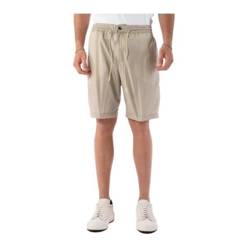 Wollen Bermuda Shorts met Elastische Taille PT Torino , Beige , Heren