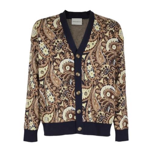 Paisley Cardigan Drole de Monsieur , Multicolor , Heren