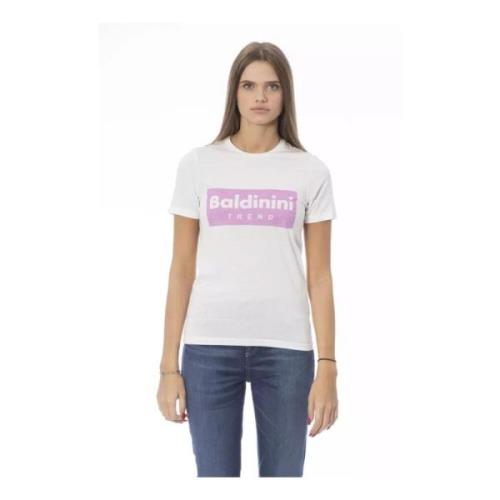 Grafische Print Crewneck T-shirt Baldinini , White , Dames