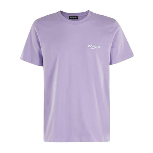 Casual Katoenen T-shirt Dondup , Purple , Heren