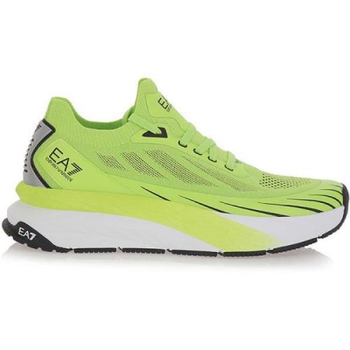 Lime Sneakers Ss24 Ronde Neus Vetersluiting Emporio Armani EA7 , Green...