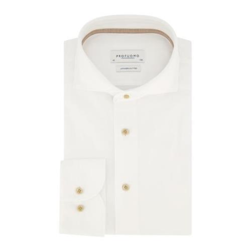 Wit Business Overhemd Slim Fit Profuomo , White , Heren