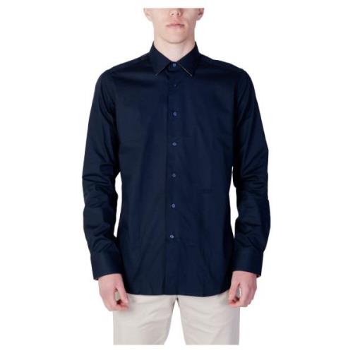 Blauwe Button-Up Shirt Lange Mouwen Alviero Martini 1a Classe , Blue ,...