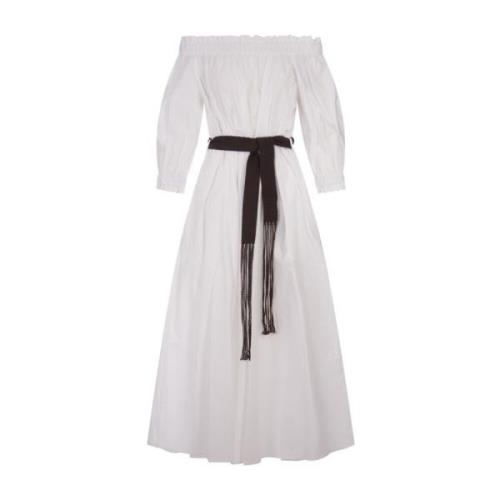 Witte Maxi Jurk met Riem P.a.r.o.s.h. , White , Dames