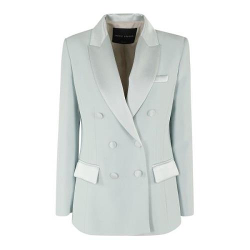 Elegante Georgia Blazer in Cady Stof Hebe Studio , Green , Dames