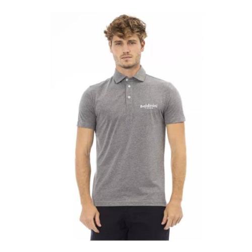 Geborduurd Logo Polo Shirt Baldinini , Gray , Heren