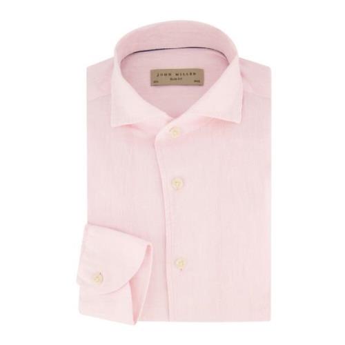 Slim Fit Roze Business Overhemd John Miller , Pink , Heren
