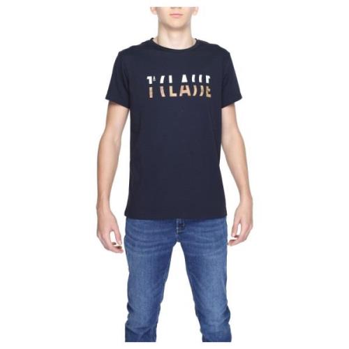 Blauw Bedrukt T-Shirt Lente/Zomer Stijl Alviero Martini 1a Classe , Bl...