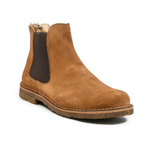 Donker Khaki Suède Chelsea Boot Astorflex , Brown , Heren