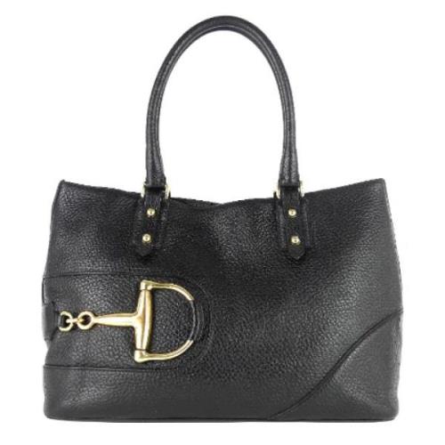 Pre-owned Leather totes Gucci Vintage , Black , Dames