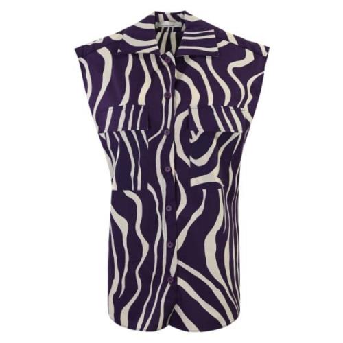 Dames katoenen shirt met dierenprint Liviana Conti , Multicolor , Dame...