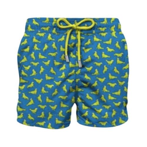 Heren Strand Shorts Micro Patroon MC2 Saint Barth , Multicolor , Heren