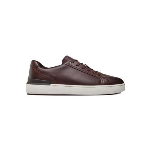 Chique Leren Sneakers CourtLite Move Clarks , Brown , Heren