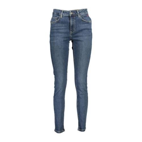 Blauwe Katoenen Slim Fit Jeans Desigual , Blue , Dames