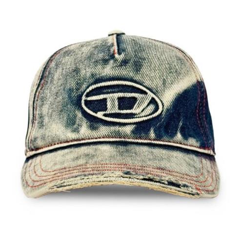 Sandblast Denim Hat Diesel , Blue , Dames