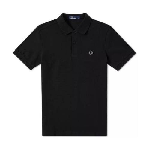 Slim Fit Polo met Strepen Fred Perry , Black , Heren
