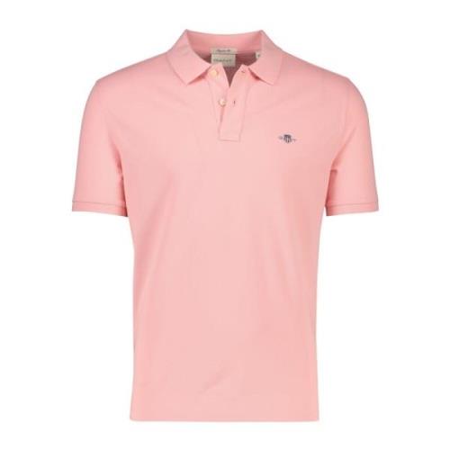 Roze Polo Shirt met korte mouwen Gant , Pink , Heren
