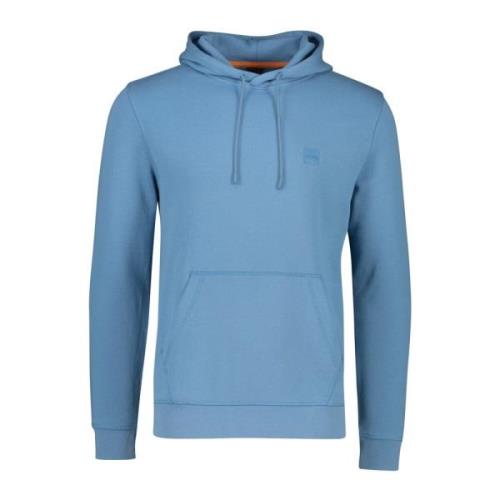 Blauwe hoodie met capuchon Hugo Boss , Blue , Heren