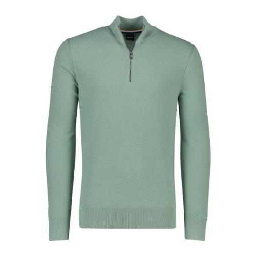 Groene Half Zip Sweater Hugo Boss , Green , Heren