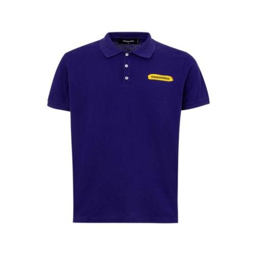 Paarse Polo Shirt Dsquared2 , Purple , Heren