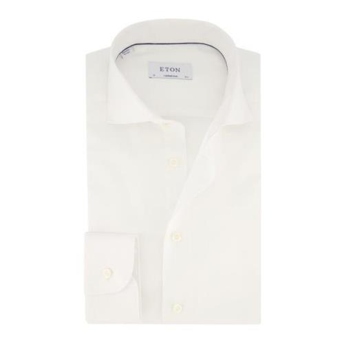 Wit Zakelijk Overhemd Eton , White , Heren