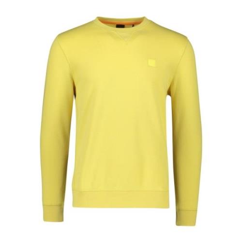 Gele Westart Sweater Hugo Boss , Yellow , Heren