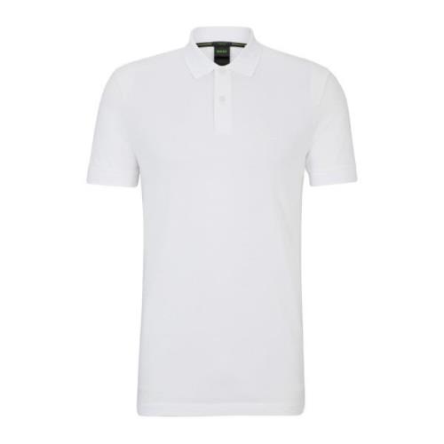 Wit poloshirt korte mouw Hugo Boss , White , Heren