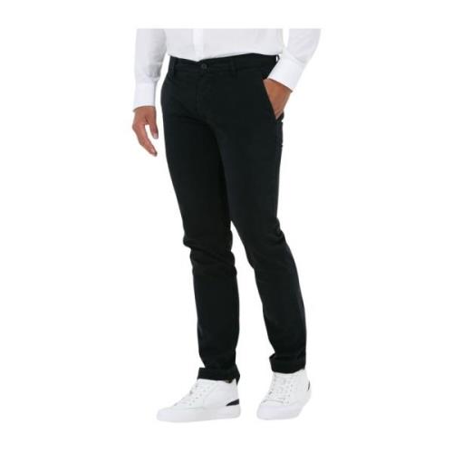 Slim Fit Zwarte Chino Broek Hugo Boss , Black , Heren