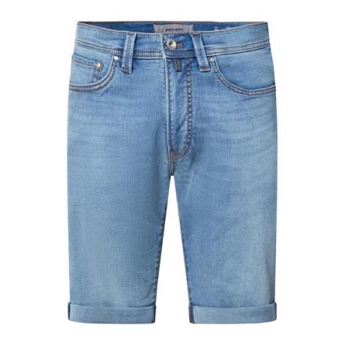 Lichtblauwe Shorts 5-Pocket Model Pierre Cardin , Blue , Heren