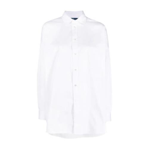 Witte Knoop Voorkant Shirt Casual Stijl Polo Ralph Lauren , White , Da...