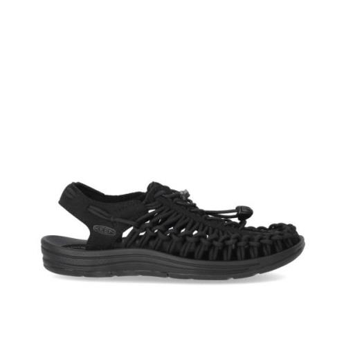 Zwarte Geweven Elastische Sandaal Keen , Black , Dames