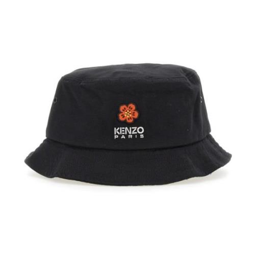 Geborduurde Logo Bucket Hat Kenzo , Black , Unisex