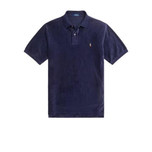 Donkerblauw poloshirt korte mouw Ralph Lauren , Blue , Heren