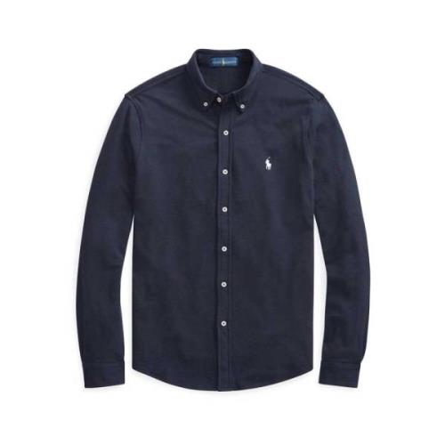 Slim Fit Overhemd met Lange Mouwen en Logo Ralph Lauren , Blue , Heren