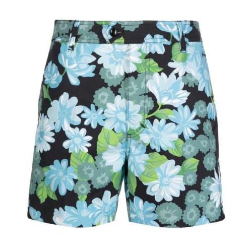 Blauwe Shorts Ss22 Katoen Polyamide Tom Ford , Multicolor , Heren