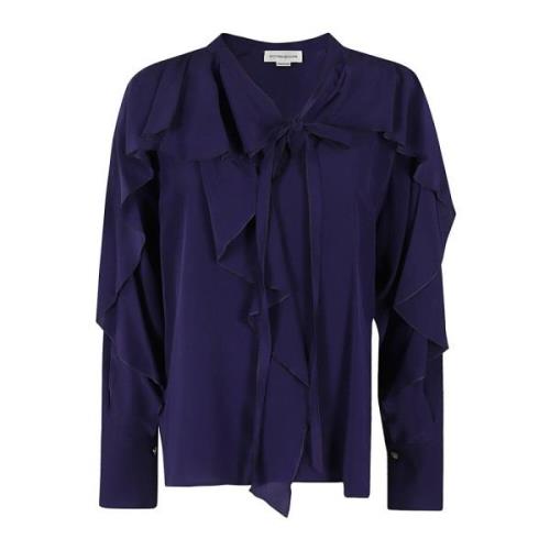 Elegant Floral Blouse Victoria Beckham , Purple , Dames