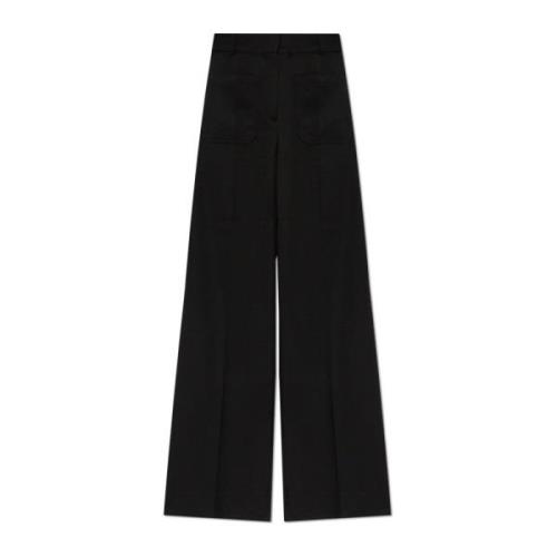 Broek met zakken Victoria Beckham , Black , Dames