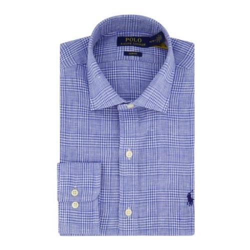 Blauw Geruit Slim Fit Business Overhemd Ralph Lauren , Multicolor , He...