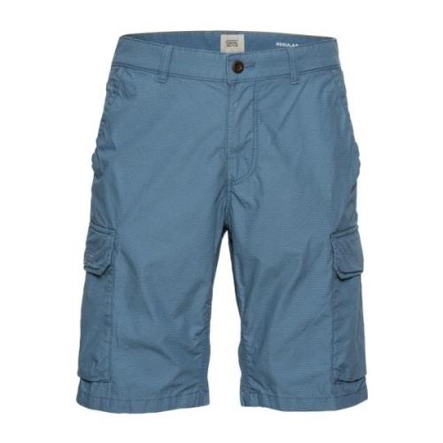 Blauwe Cargo Shorts met Gedrukt Ontwerp Camel Active , Blue , Heren