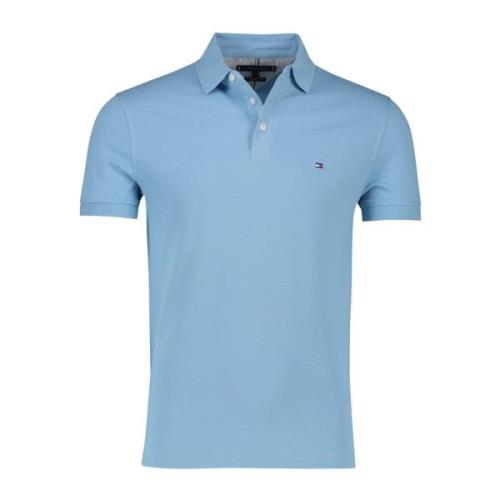 Lichtblauw poloshirt met korte mouw Tommy Hilfiger , Blue , Heren