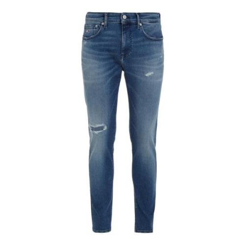 Slim Tapered Fit Denim Jeans Tommy Jeans , Blue , Heren