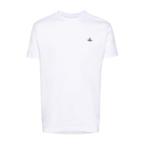 Witte T-shirts en Polos met Orb Logo Vivienne Westwood , White , Dames