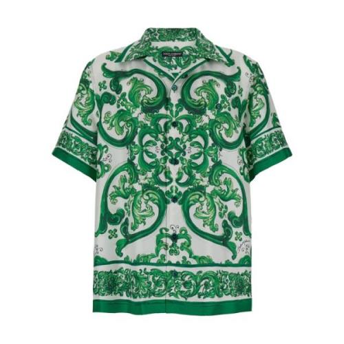 Groene shirts met Maiolica-look Dolce & Gabbana , Green , Heren