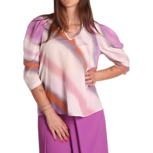 Zijden Lila Blouse Marella , Multicolor , Dames