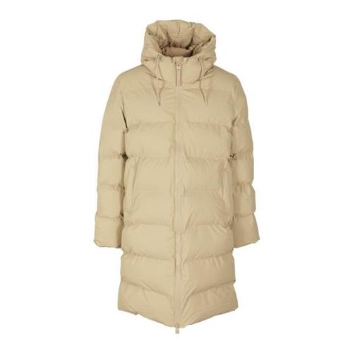 Lange Puffer Jas Rains , Beige , Heren