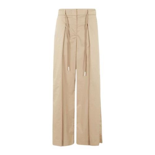 Stretch katoenen broek Peserico , Beige , Dames